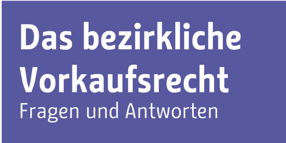 Broschüre Vorkaufsrecht