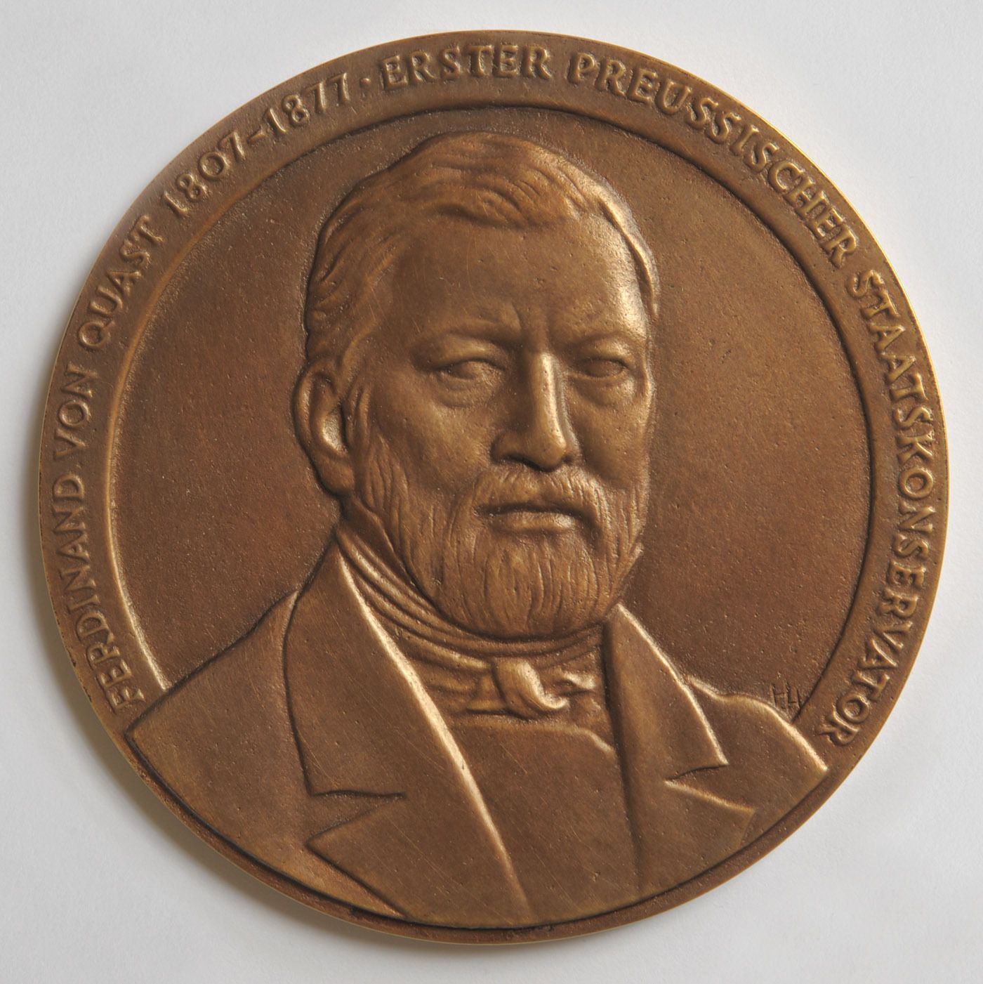 Ferdinand-von-Quast-Medaille aus Bronze, Vorderseite