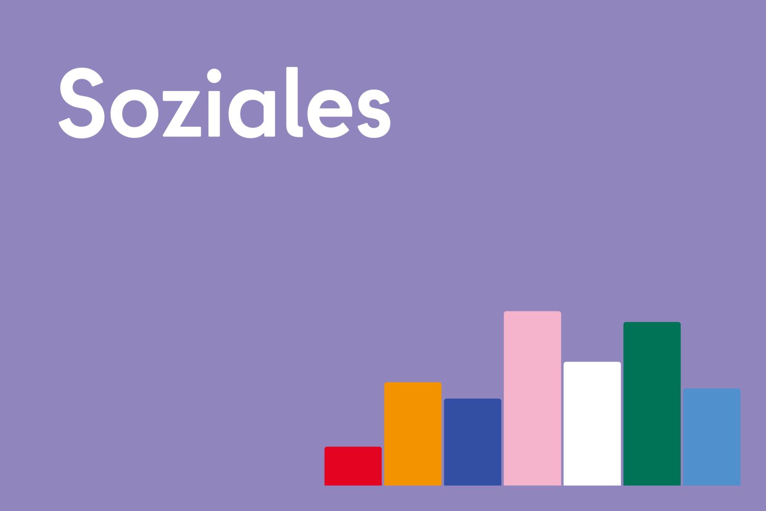 Text Soziales mit einem Balkendiagramm