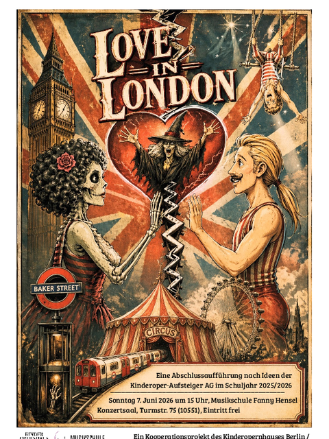 Plakat Kinderoper-Aufsteiger-AG "Love in London", Juni 2026