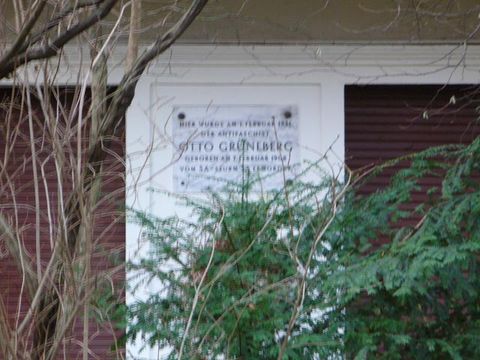 Gedenktafel für Otto Grüneberg, Foto: KHMM
