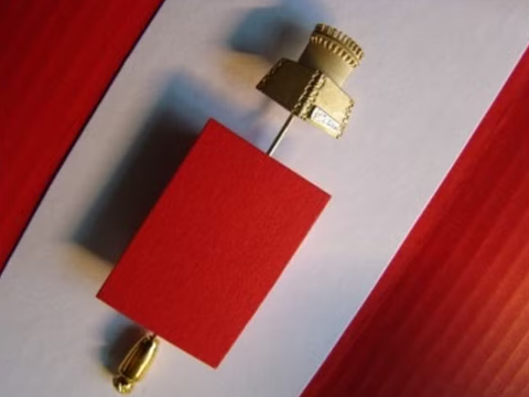 Das Bild zeigt die Spandauer Ehrennadel aus echtem Gold