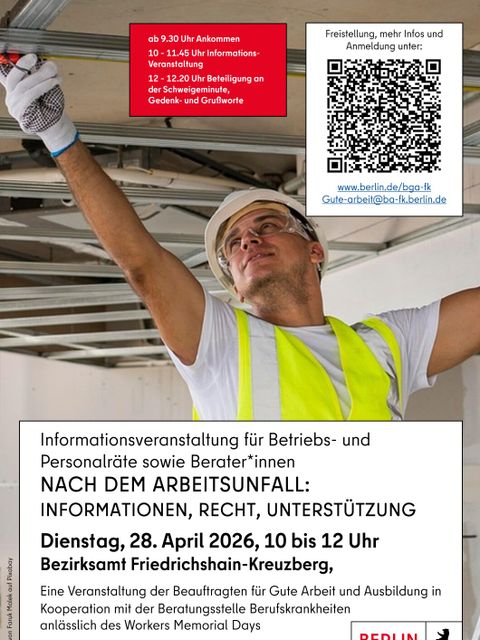 Aushang Aktivitäten Workers Memorial Day 2026
