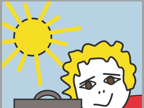 Frau macht Urlaub