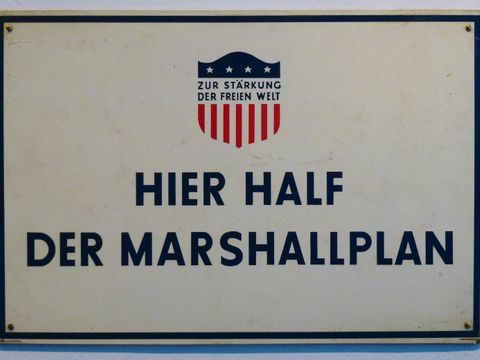 Marshallplan Schild (ca. 1950)