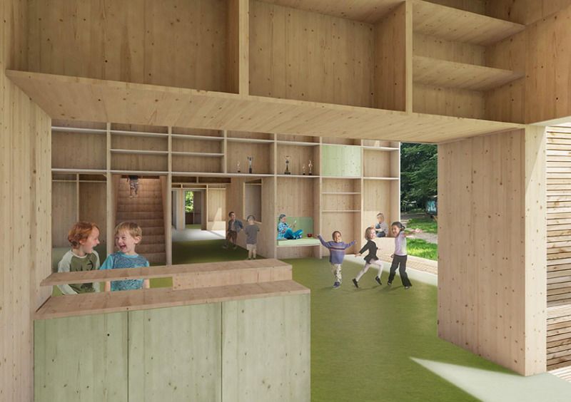 Moabiter Kinderhof Ersatzneubau 2020, Innenperspektive