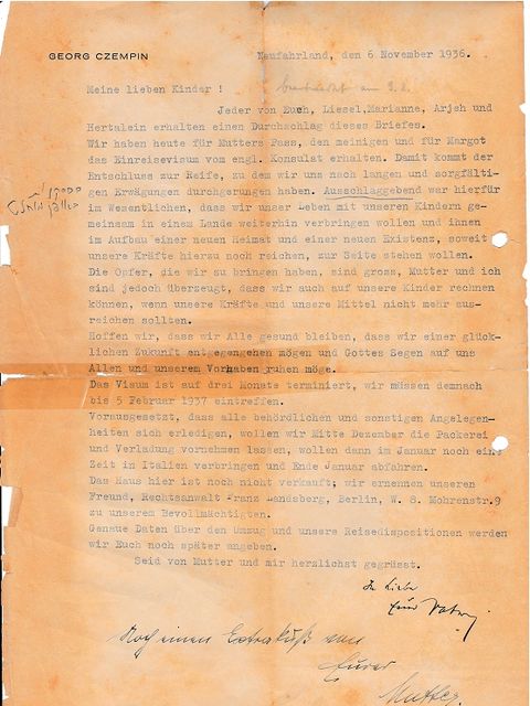 Brief Czempin (Bild: privat)