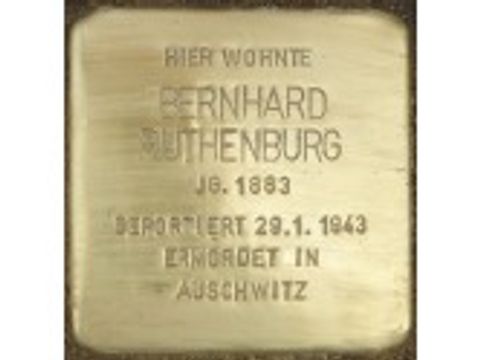 Stolperstein Bernhard Ruthenburg (Bild: Stolpersteine-Initiative CW, Hupka)
