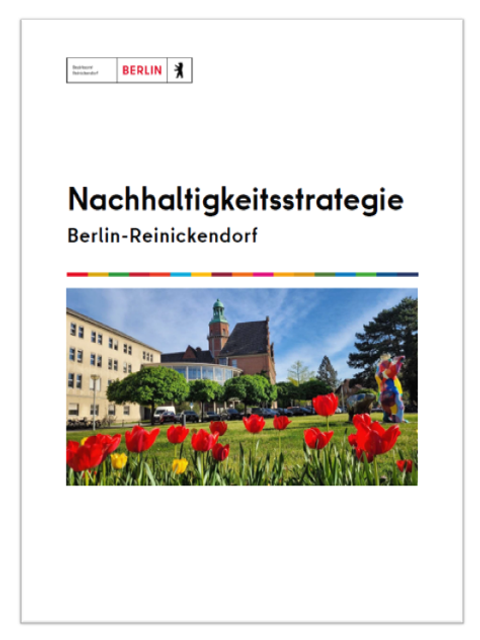 Deckblatt des Strategiepapiers mit Foto vom Bezirksamt Reinickendorf