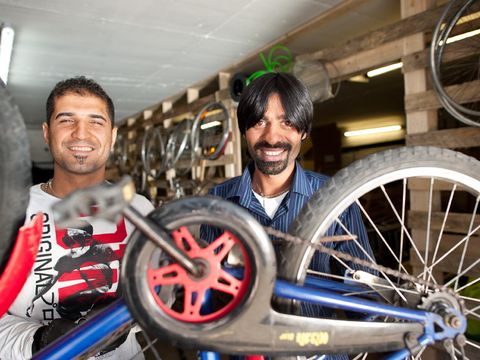 Arbeiten beim CJD(christliche Jugenddorfwerke Deutschland) in der Fahrradwerkstatt