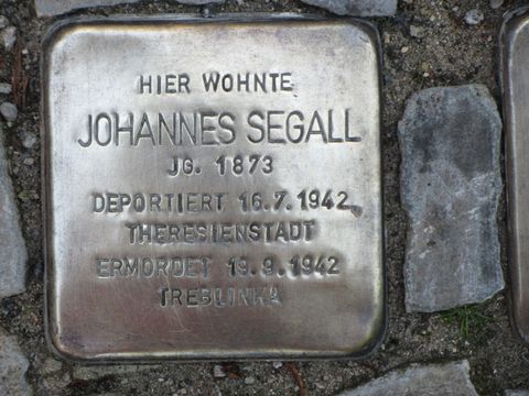 Stolperstein Johannes Segall, Foto: F. Siebold, Juni 2013