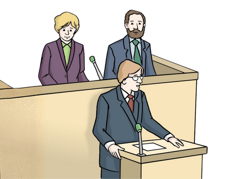 Politiker am Rednerpult