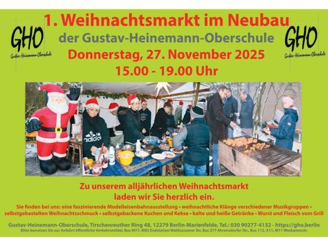 GHO-Weihnachtsmarkt 2025 (Bild: Gustav-Heinemann-Oberschule)