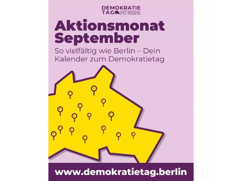 Plakat zum Aktionsmonat der Berliner Demokratietage