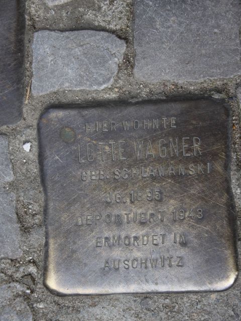 Stolperstein für Lotte Wagner