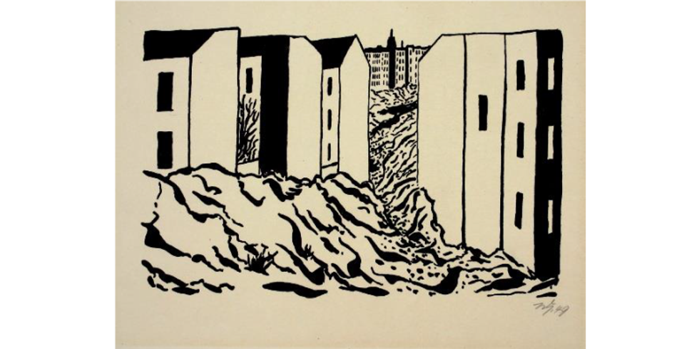 Bild aus der Ausstellung „Mit Trümmern Träume bauen“