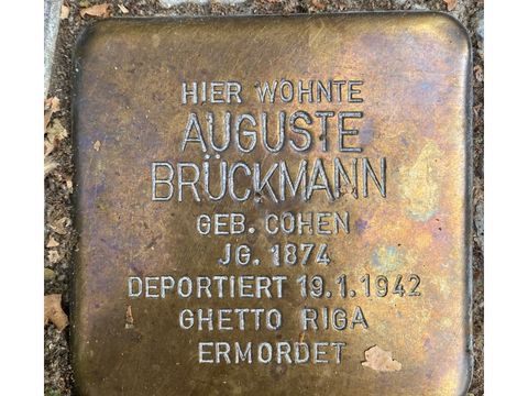 Stolperstein für Auguste Brückmann, Westfälische straße 26