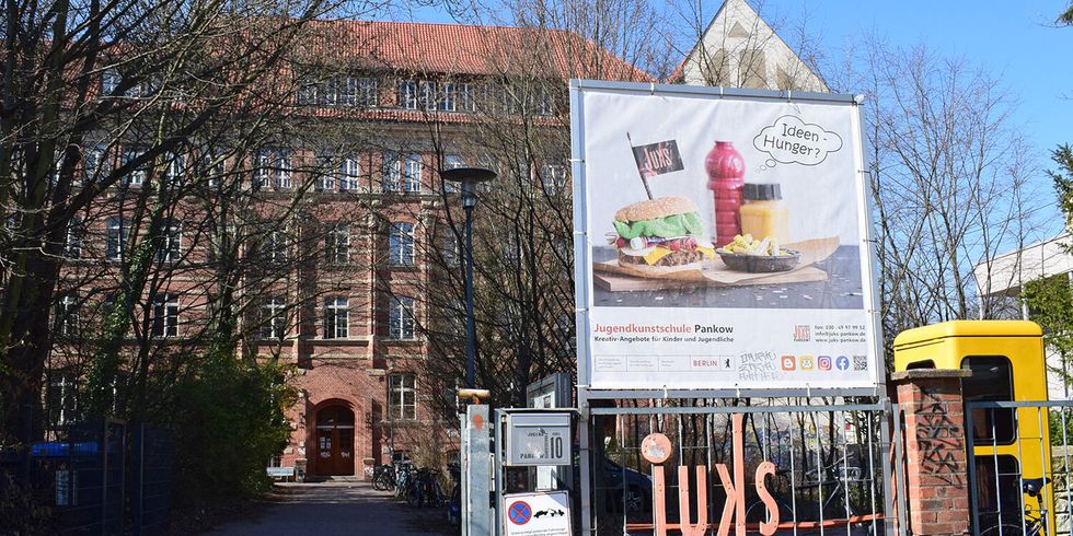 Jugendkunstschule Pankow, Eingang
