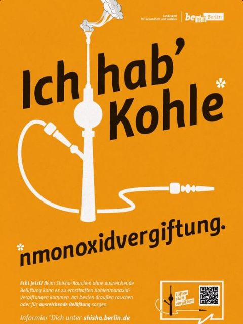 Plakate der Shisha Kampagne Lüften statt vergiften