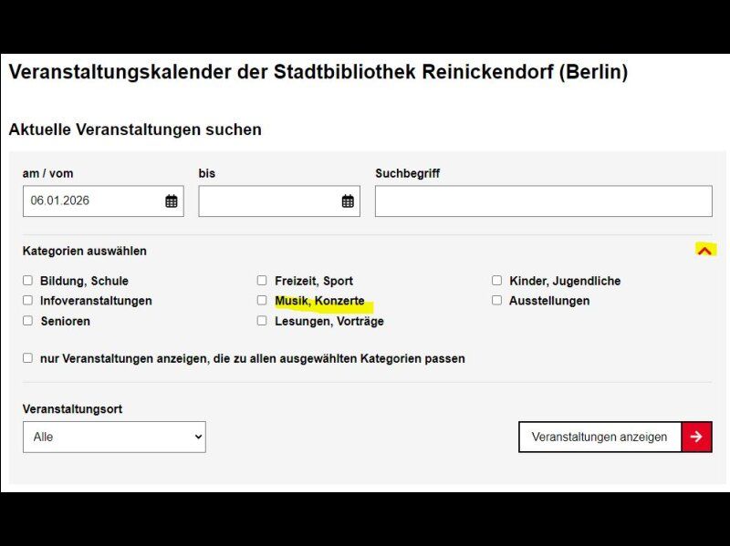 Suche nach Veranstaltungen mit Musik im berlin.de-Kalender