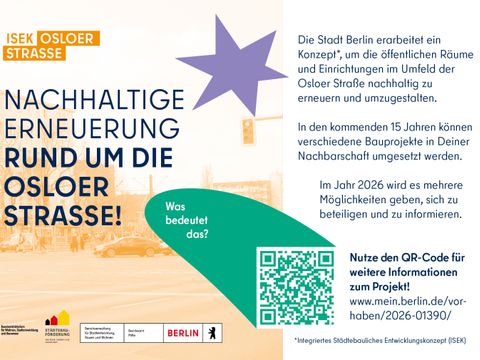 Flyer zur ISEK-Beteiligung Osloer Straße