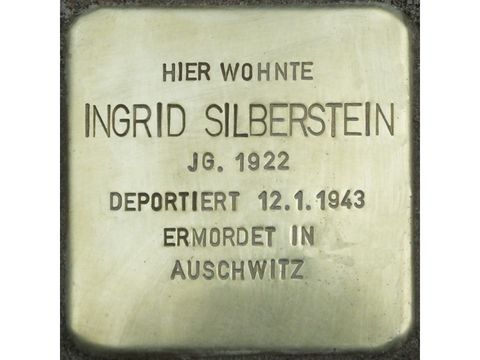 Stolperstein Ingrid Silberstein (Bild: Stolpersteine-Initiative CW, H.-J. Hupka)