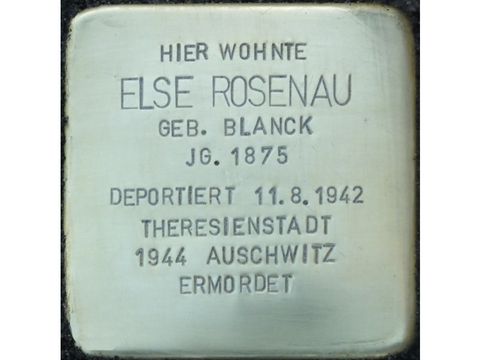 Stolperstein Else Rosenau (Bild: Stolpersteine-Initiative CW, Hupka)