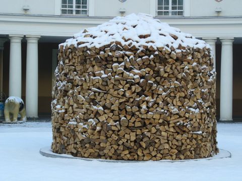 "Vorübergehend gemietet" von Hein Spellmann im Rathaus Wilmersdorf, 5.1.2009, Foto: KHMM