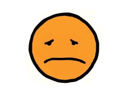 Piktogramm Smiley orange schlecht