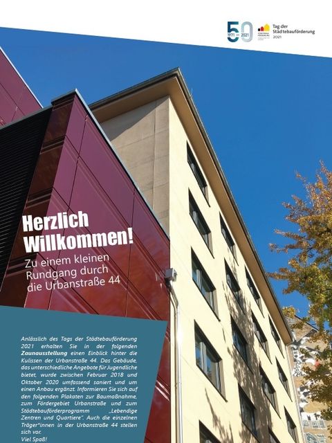 Tag der Städtebauförderung 08.05.2021-Zaun-Ausstellung Urbanstr. 44 (Bild: S.T.E.R.N.)