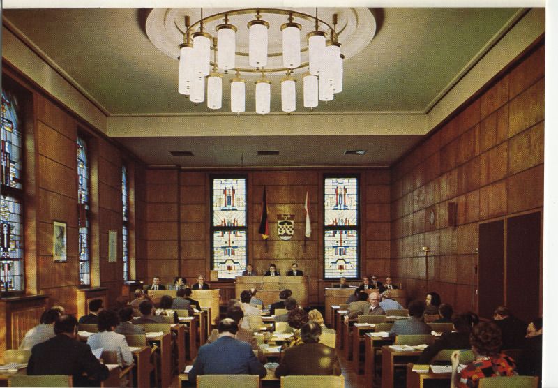 Alter BVV-Saal im Rathaus Zehlendorf 1970