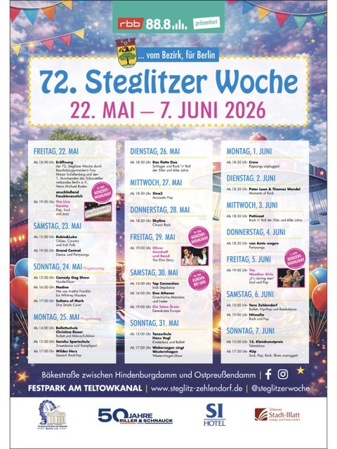 Plakat Steglitzer Woche 2026 (Bild: Wirtschaftsförderung Steglitz-Zehlendorf)