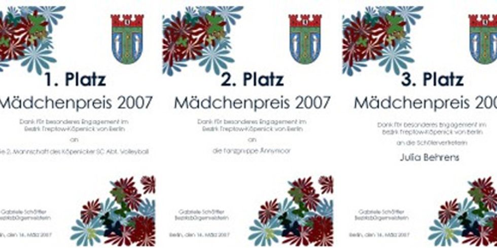 Mädchenpreis 2007