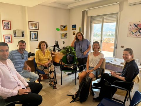 Gjoka in Palermo mit Team des Sozialamts