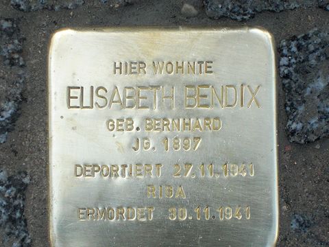 Stolperstein Elisabeth Bendix (Bild: Irene Fechner)