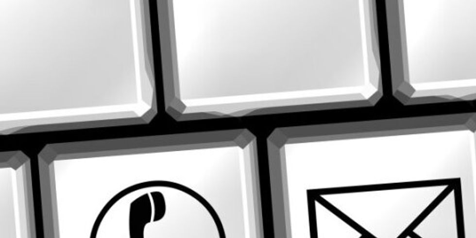 Tastatur mit Kontaktsymbolen