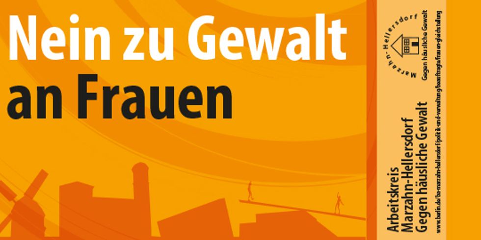 Bild mit Text "Nein zu Gewalt an Frauen"