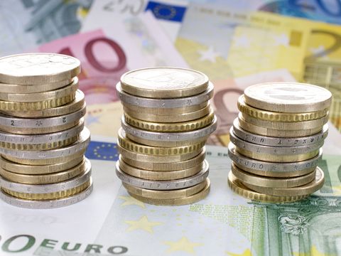 Eurostücke und Scheine