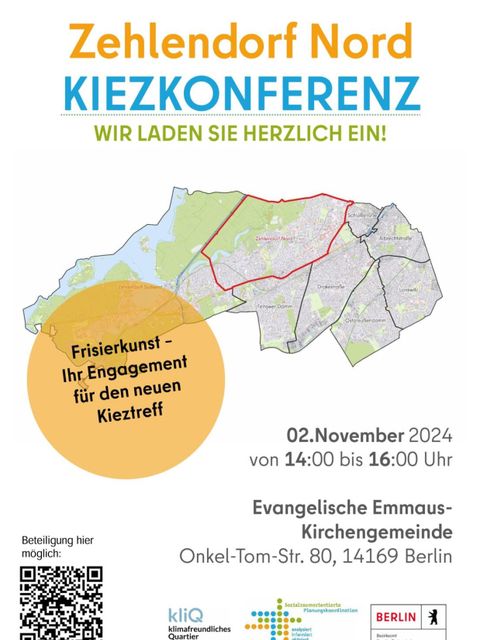Einladung Kiezkonferenz Zehlendorf-Nord am 02.11.2024 (Bild: SPK Steglitz-Zehlendorf )