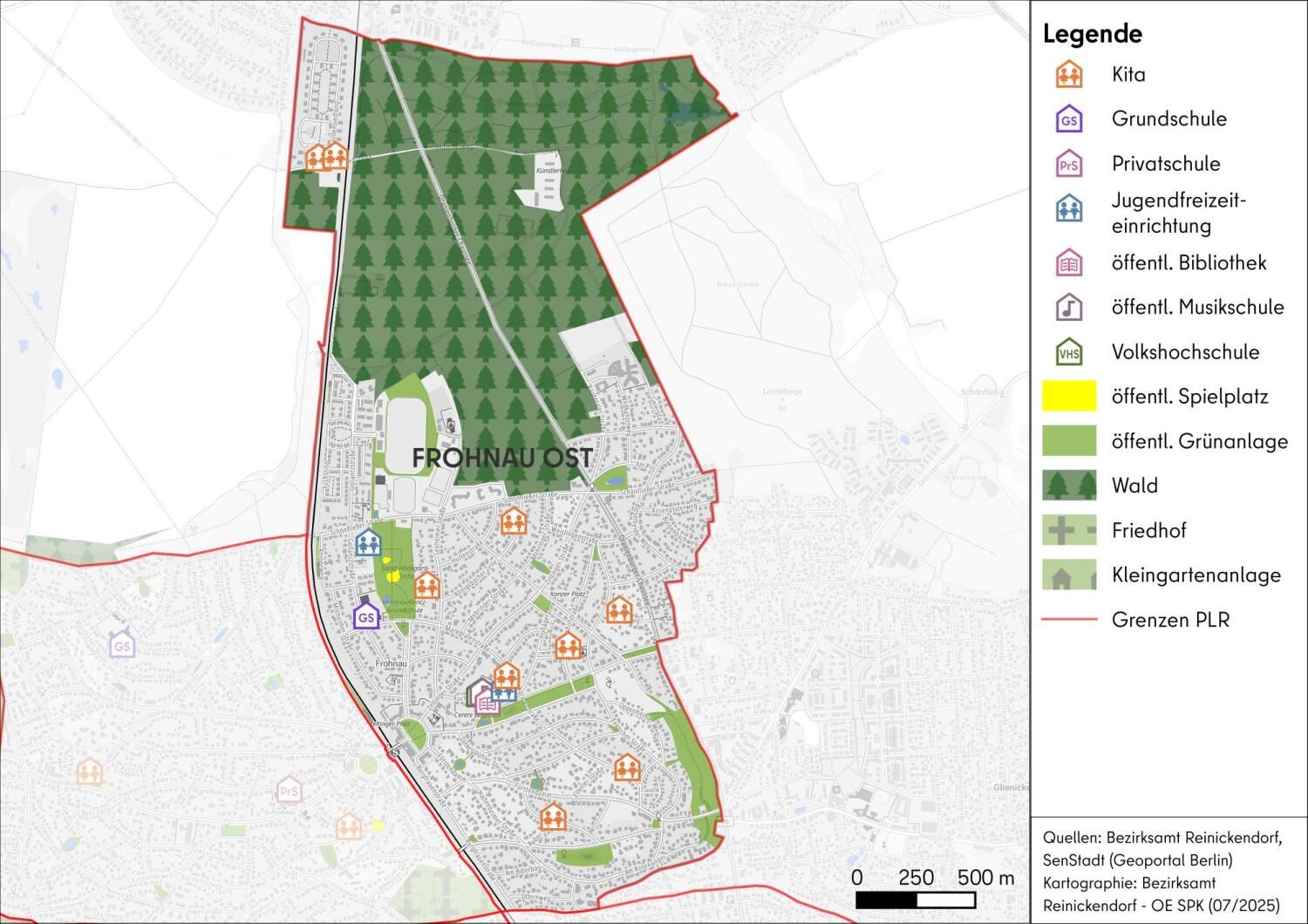 Karte PLR Frohnau Ost