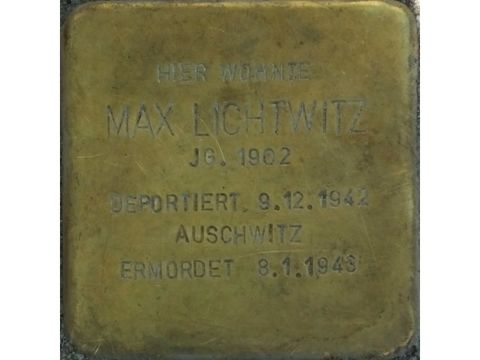Stolperstein Max Lichtwitz (Bild: Stolpersteine-Initiative CW, Hupka)
