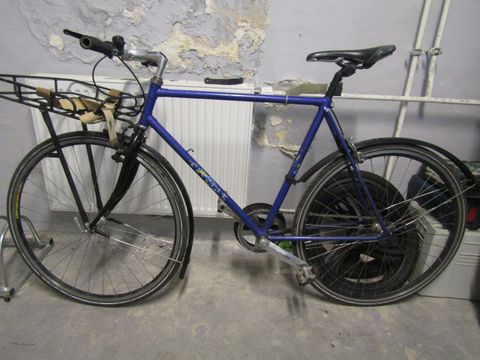Lilafarbenes Herrenfahrrad