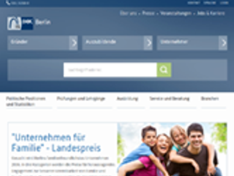 Screenshot der Webseite der IHK Berlin