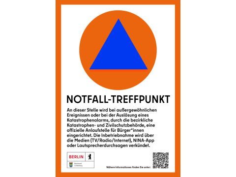 Schild NOTFALL-TREFFPUNKTE