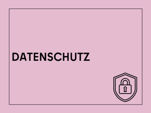Kachel mit der Aufschrift Datenschutz