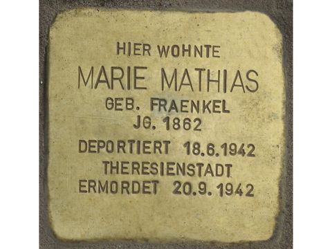 Stolperstein für Marie Mathias