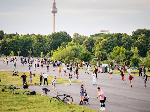 Volle Parks in Berlin