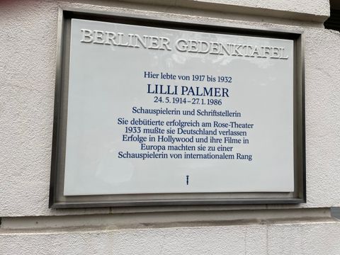 Gedenktafel Lilli Palmer