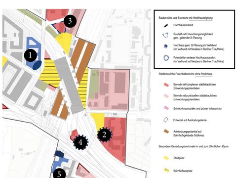 Teilbereich des Hochhausleitbilds Schöneberg-Südkreuz (Bild: Bezirksamt Tempelhof-Schöneberg 2021)