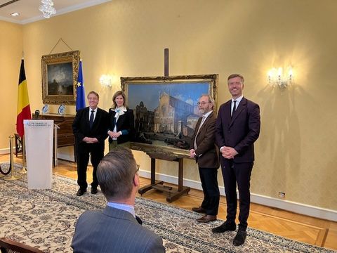 Restitution eines Gemäldes von Friedrich Nerly an die Stiftung Preußischer Kulturbesitz durch das Parlament Belgiens